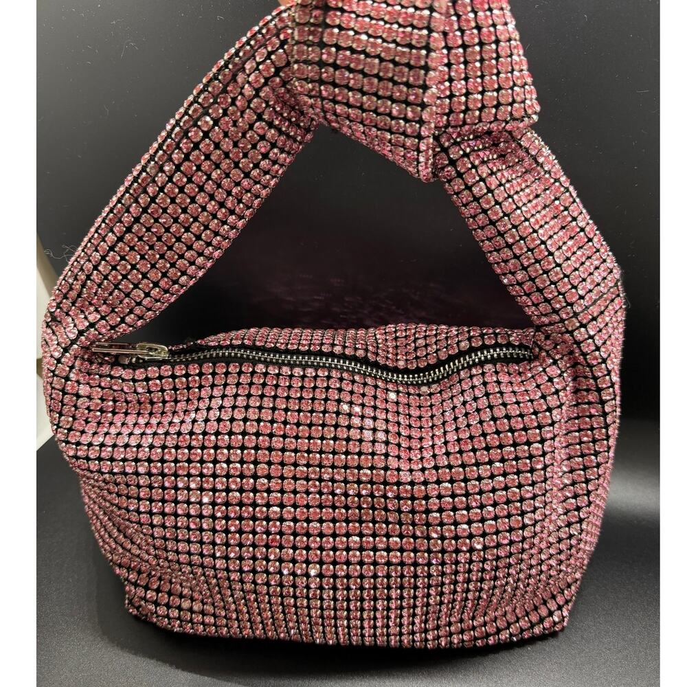 Chanrekenti Pink Rhinestone Purse top handle handbag URBAN Expressions